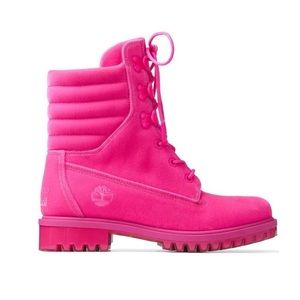 Jimmy Choo x Timberland Pink Suede Boots NWT
